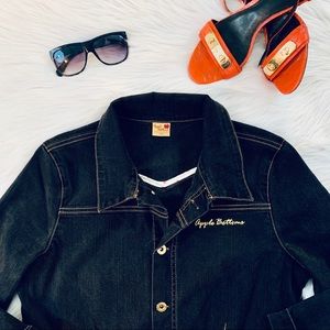 Y2K Apple Bottoms Jumpsuit Dark Wash RARE